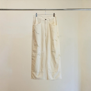 DUCK DOUBLEKNEE PANTS ANCELLM 裤 26SS丝绸混纺双膝帆布工装