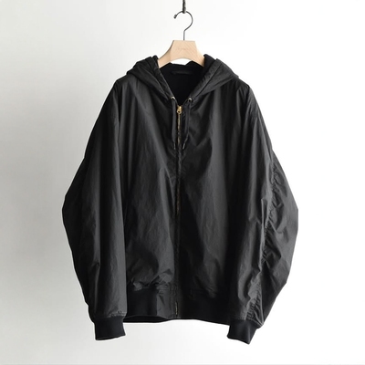 COMOLI棉尼龙混纺拉链帽衫外套