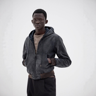 DUCK DYED ZIP PARKA AURALEE 25AW件染帆布猎鸭拉链帽衫 PRODUCT