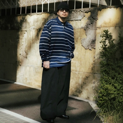 COOTIE条纹苔藓绣polo衫衬衫T恤