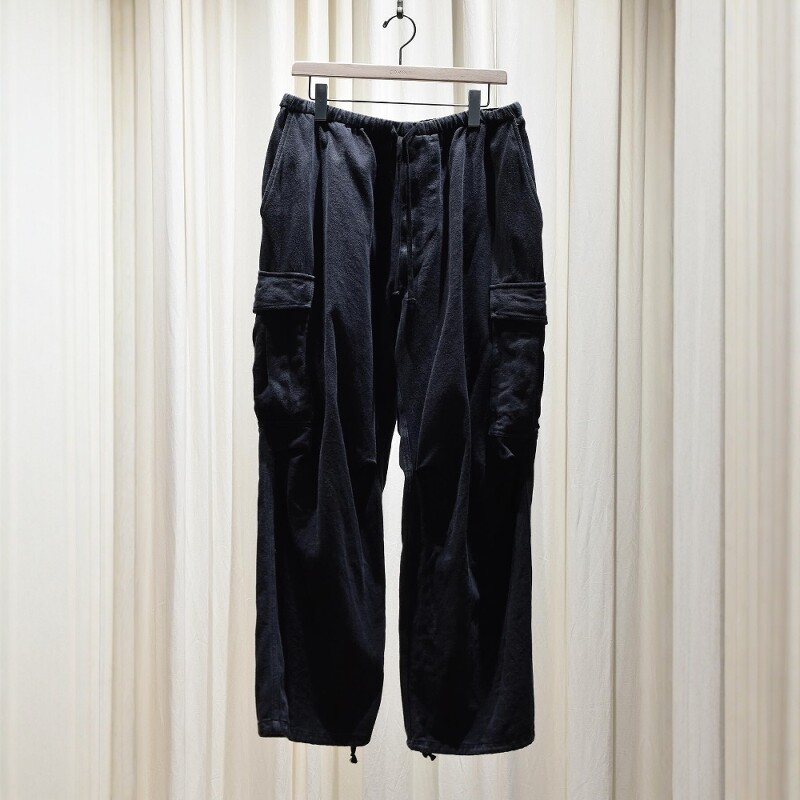 COMOLI Black Drill 6P Pants 25SS 斜纹布六袋抽绳工装裤