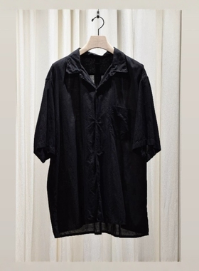 COMOLI KHADI S/S open collar shirt 25SS 卡迪棉开襟短袖衬衫