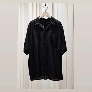 COMOLI shirt 衬衫 collar 卡迪棉开襟短袖 open KHADI 25SS