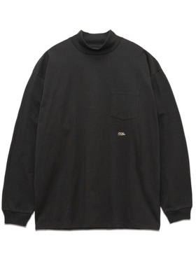 nanamica OOAL Mock Neck L/S Tee 25AW 半高领刺绣口袋长袖T恤