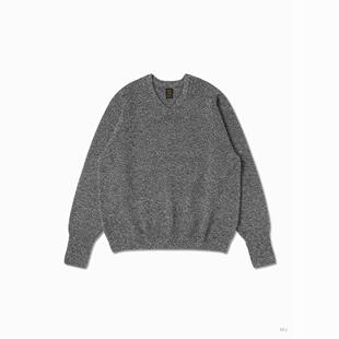 BATONER LAMB V NECK 24AW 170'S美利奴羊毛V领宽松针织衫毛衣