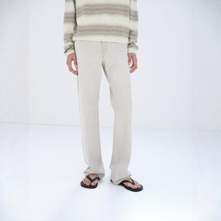 DENIM PANTS AURALEE 强捻棕调牛仔直筒裤 BROWN 26SS FADED