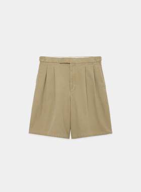 MARKA OFFICER PANTS 2TUCK SHORTS 24SS 复古双褶宽松西装短裤