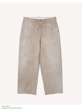 A.PRESSE Vintage Pin Check Work Pants 25AW 复古水洗工装长裤