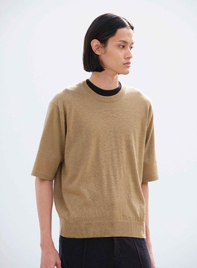 AURALEE CASHMERE HARD TWIST KNIT TEE 26SS强捻羊绒针织短袖T恤