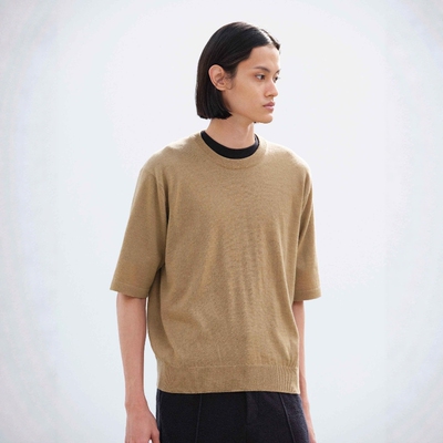 AURALEE强捻羊绒针织短袖T恤