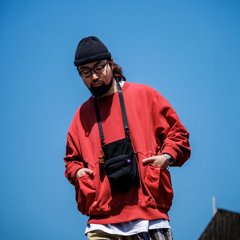 TNF 11oz Crewneck Sweatshirt 25SS 北面紫标染色口袋运动卫衣