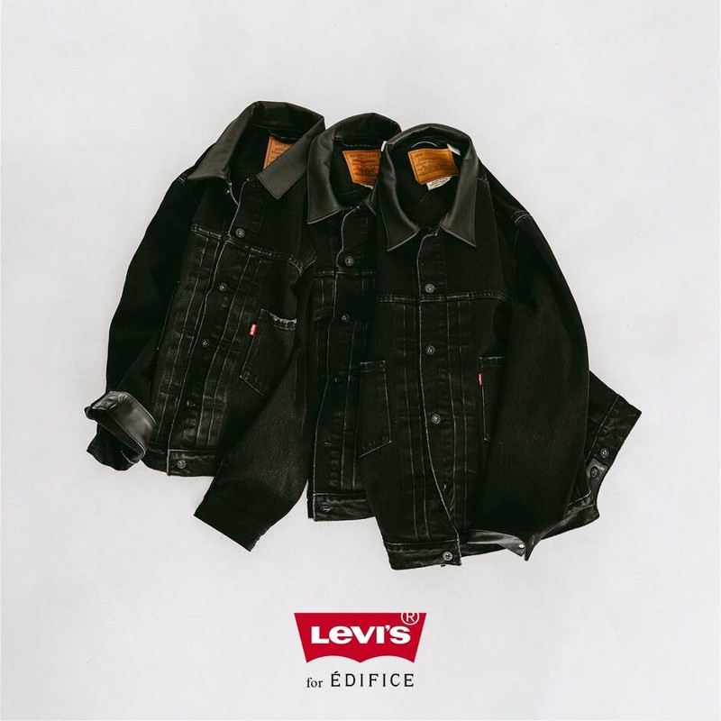 Levi’sEDIFICE皮领牛仔夹克