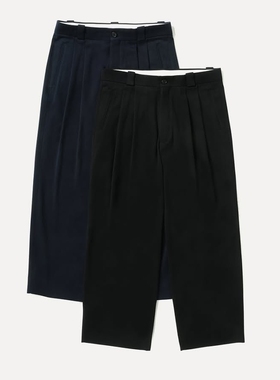 A.PRESSE Silk Twill Wide Trousers 26SS棉丝混纺斜纹宽松休闲裤