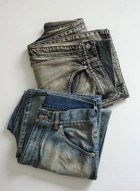 ANCELLM #01 MIDTAPERED 5P DENIM PANTS 26SS宽松直筒染色牛仔裤