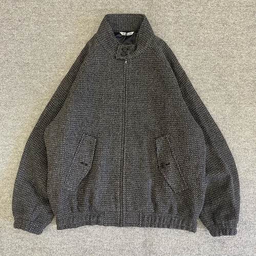 AURALEE羊驼毛粗花呢哈灵顿夹克