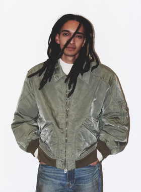 ANCELLM × WISM ACW-13 FADED BOMBER JACKET 26SS 联名飞行夹克