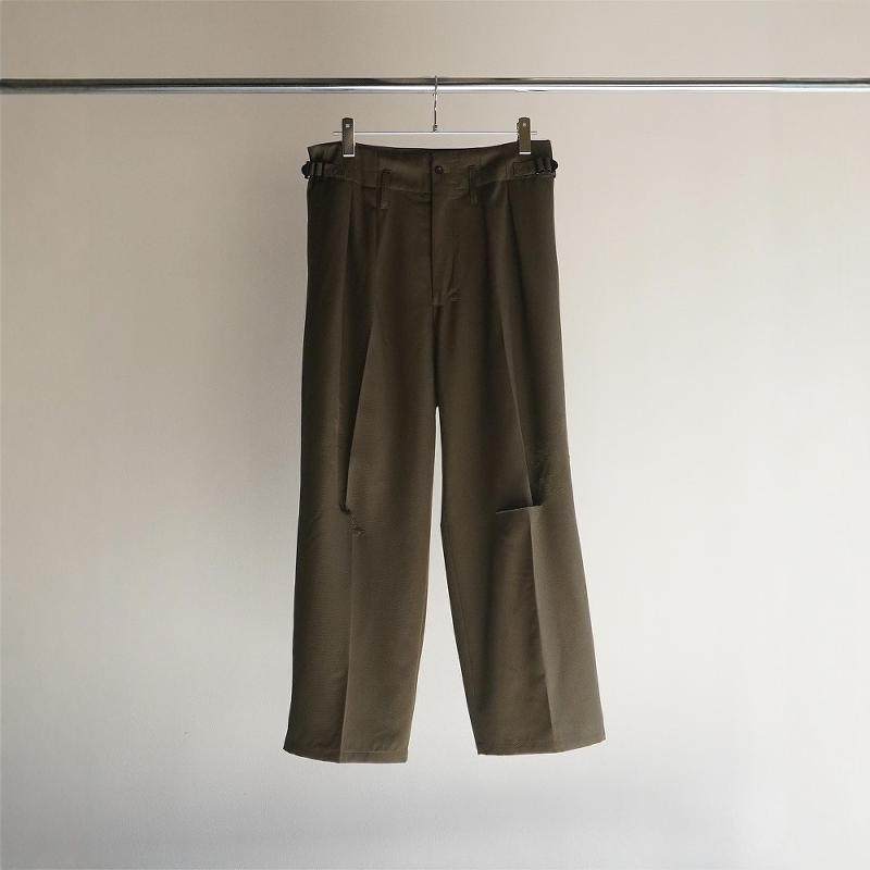 ANCELLM羊毛刀割破坏宽松西装裤