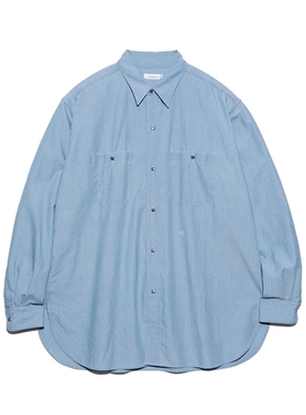 nanamica Regular Collar Chambray Shirt25SS包芯纱蓝染牛津衬衫