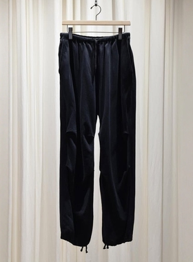 COMOLI Cotton jersey knee tuck pants 25SS 打褶抽绳运动休闲裤