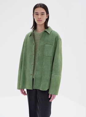 AURALEE MERINO MOUTON SHIRT BLOUSON 25AW 土耳其羊皮衬衫夹克