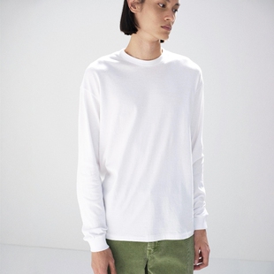 AURALEE SEAMLESS L/S TEE 26SS 超长棉捻线编织宽松休闲长袖T恤