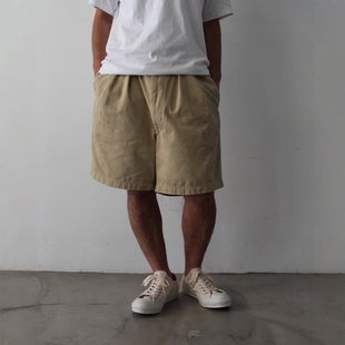 BOWWOW US ARMY KHAKI SHORTS 25SS 做旧军事风油漆宽松卡其短裤
