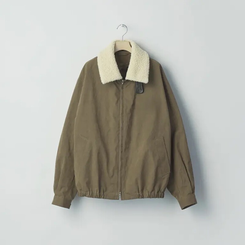 ssstein水洗棉质皮毛领棉服夹克