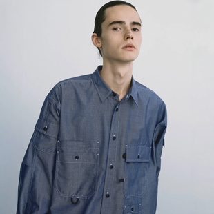 CHAMBRAY SHIRT 衬衫 MULTI 长袖 POCKET 多口袋工装 DAIWA 26SS