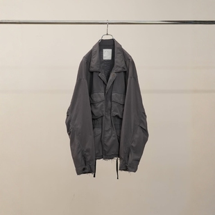 ANCELLM AGING FIELD JACKET 26SS 做旧破坏宽松M65口袋野战夹克