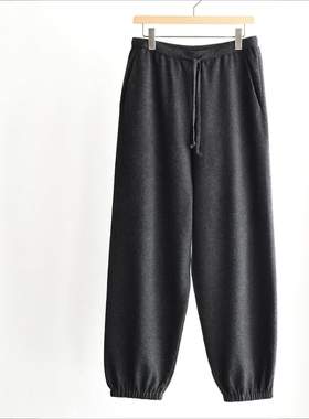COMOLI Cashmere knit pants 25AW 羊绒针织抽绳收脚休闲裤