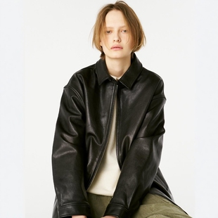 Jacket HERILL Lamb Leather 复古羊羔皮宽松皮衣夹克 25AW
