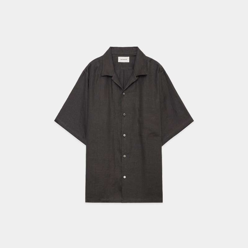 markaware HEMP SHIRTING OPEN COLLAR SHIRT 25SS 麻布短袖衬衫
