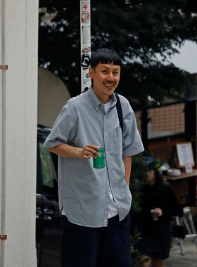 nanamica Button Down Wind S/S Shirt 26SS 复古有机棉短袖衬衫