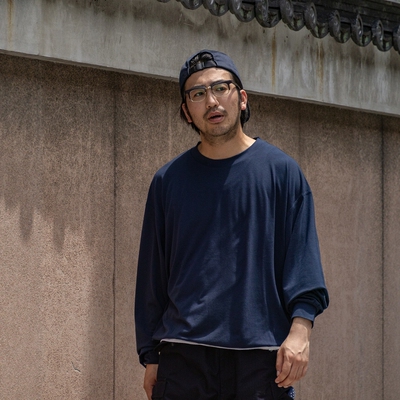 nanamica120羊毛宽松长袖T恤