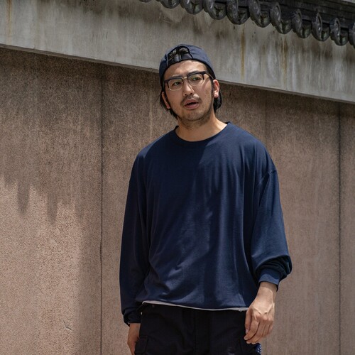 nanamica120羊毛宽松长袖T恤