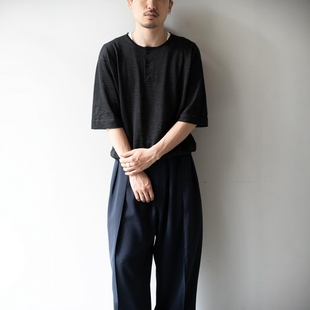 BATONER for Unlimited SHIRT 26SS 店铺限定苎麻亨利领短袖T恤