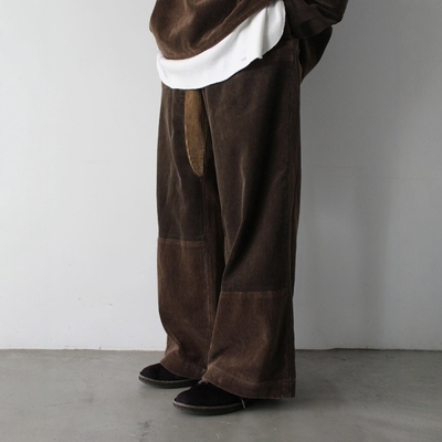 BOWWOW做旧补丁灯芯绒工装长裤