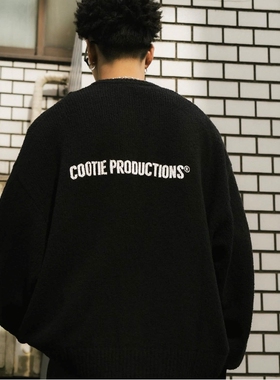 COOTIE N/C Boucle Knit Cardigan 26SS棉尼混纺印花LOGO针织开衫