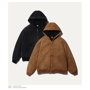 A.PRESSE Silk Linen Hooded Parka25SS丝绸亚麻连帽派克大衣夹克