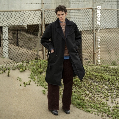 BARBOURADAM灯芯绒领防风大衣