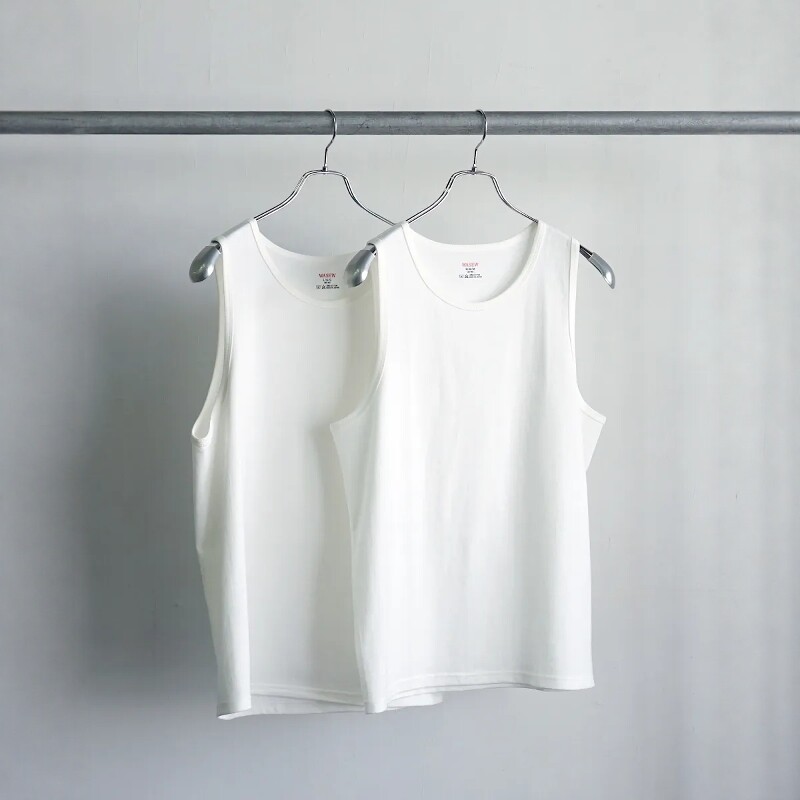 WASEW ONE DAY TANKTOP(2PACK) 26SS 复古棉布宽松打底背心两件套