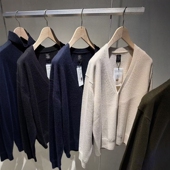 CASHMERE 26SS BATONER NECK CARDIGAN 羊绒V领宽松针织开衫
