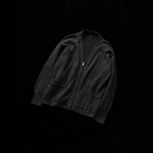 ZIP CARDIGAN 26SS T.T 棉麻混纺拉链口袋针织开衫 LOT.530