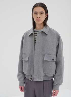 AURALEE CASHMERE MOLESKIN ZIP BLOUSON 25AW鼹鼠皮羊绒口袋夹克