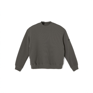 N.HOOLYWOOD CREWNECK LONG SLEEVE 25SS 日产宽松华夫格圆领卫衣