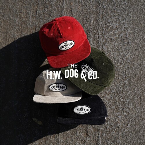 THEH.W.DOG&CO灯芯绒工装平檐帽