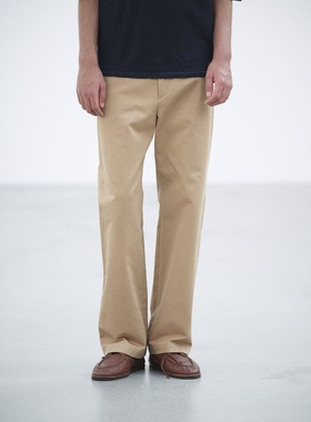 AURALEE WASHED FINX CHINO BELTED PANTS25SS埃及棉水洗腰带长裤