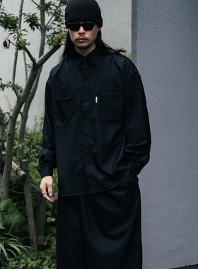 COOTIE TECHWOOL Fly Front L/S Shirt 25AW羊毛口袋宽松长袖衬衫