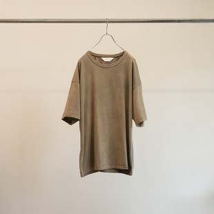 ANCELLM UNEVENNESS T-SHIRT 25SS 不均匀染色做旧刺绣短袖T恤