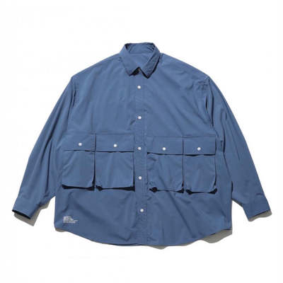 FreshService宽松口袋长袖衬衫
